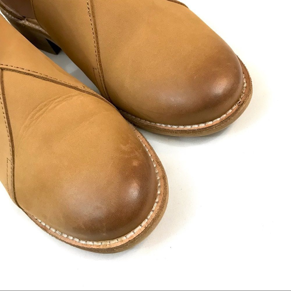 Crevo Tan Cutout Ankle Booties with Buckle - Picture 4 of 8